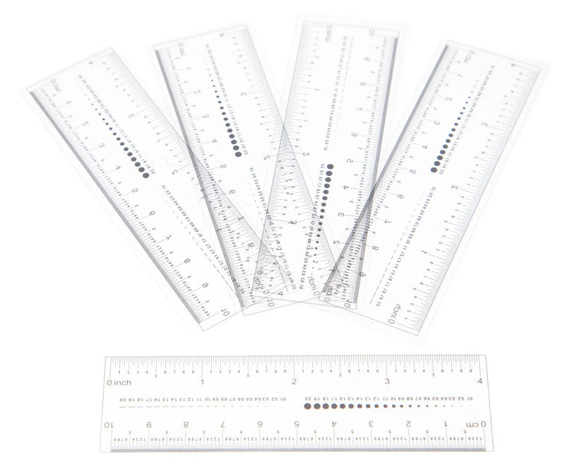 Set of Bendable Clear Ruler Combo (Gem and Ruled)