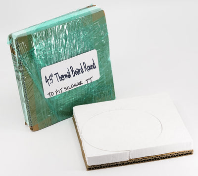4.5” RD Thermal Board for Solding/Fusing 4.5” Round to fit in Silquar Turntable  (with Remaining 6” square bits)