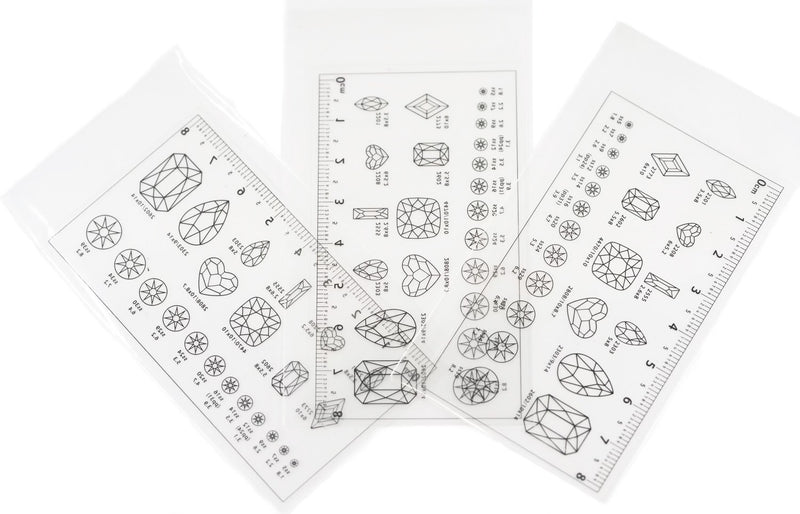 Set of Bendable Clear Ruler Combo (Gem and Ruled)