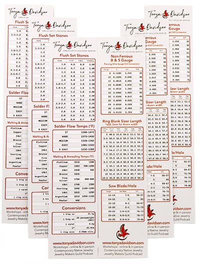 Metalsmithing Reference Bookmarks (Set of 11)